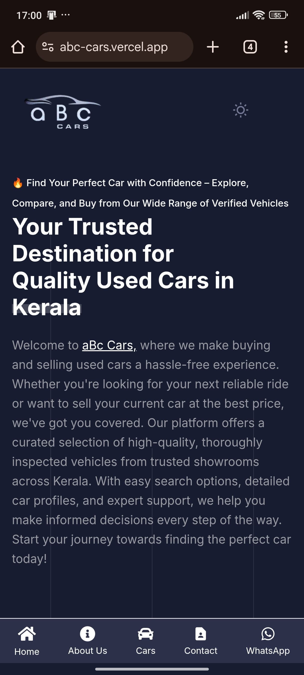 Used Car Showroom interface, view 4