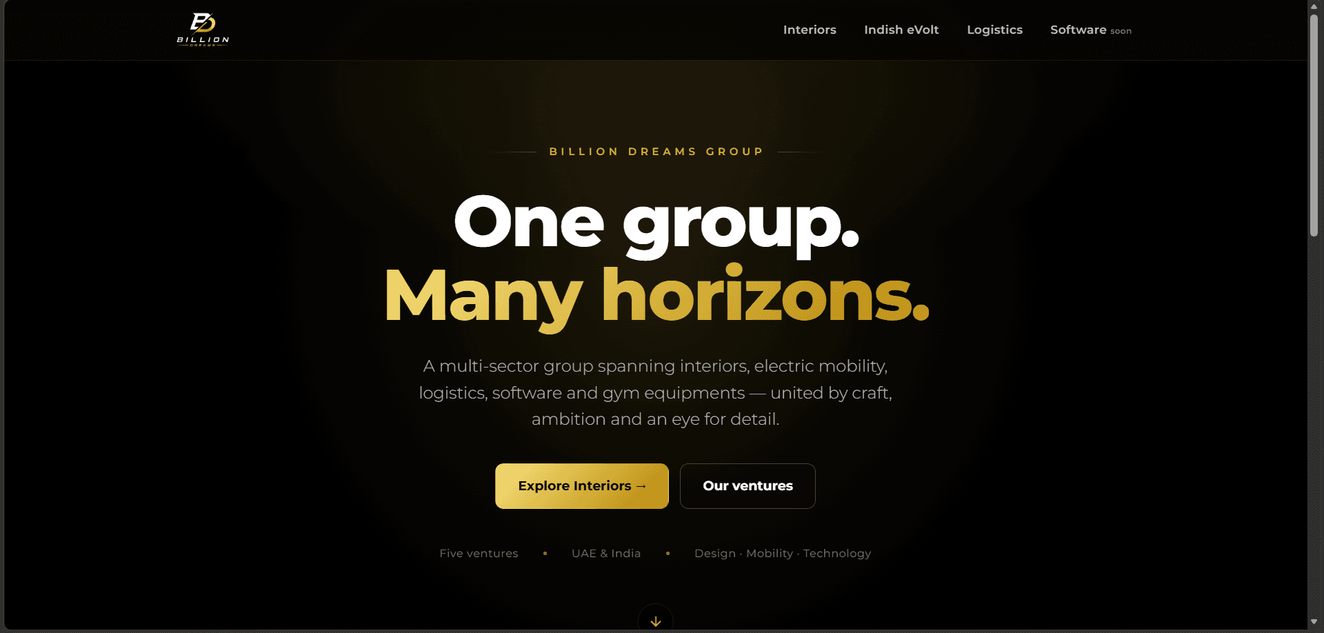 Billion Dreams Group interface, view 1