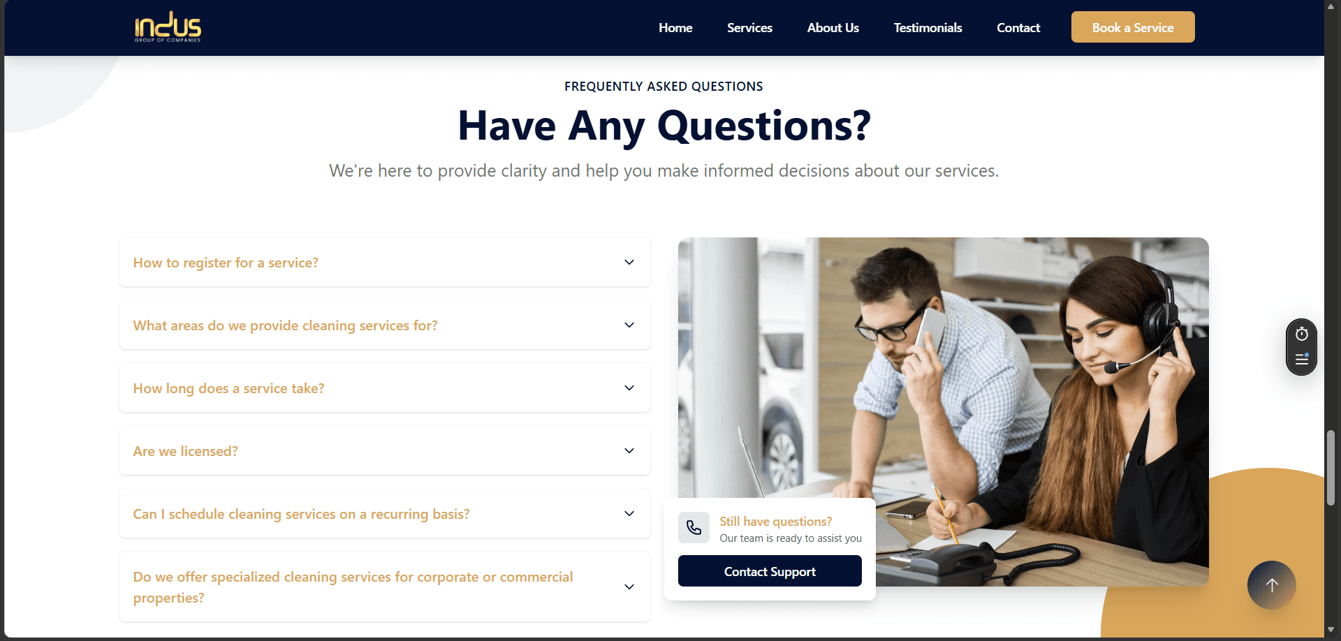 Indus Group interface, view 2