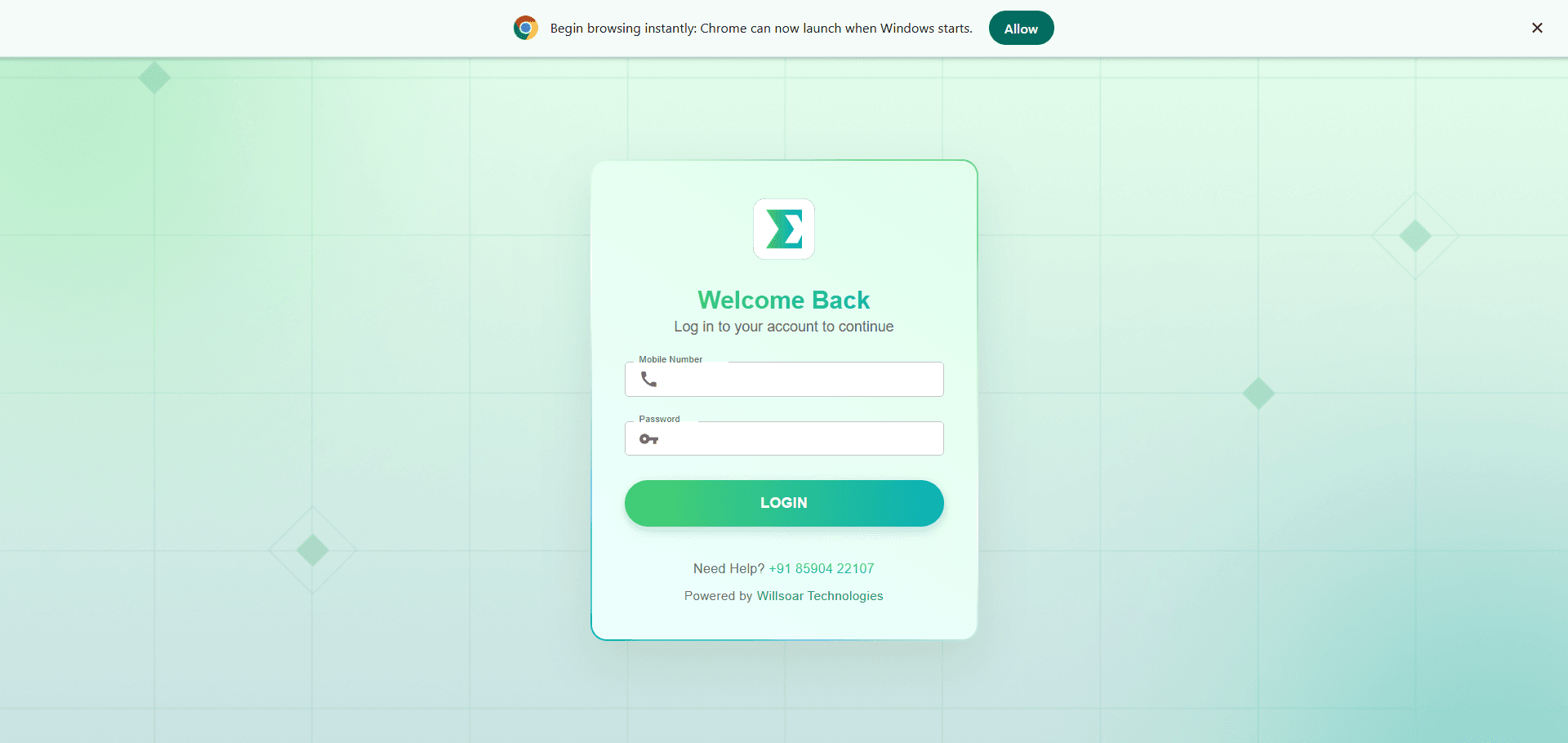 Sigma Loan Management interface, view 3